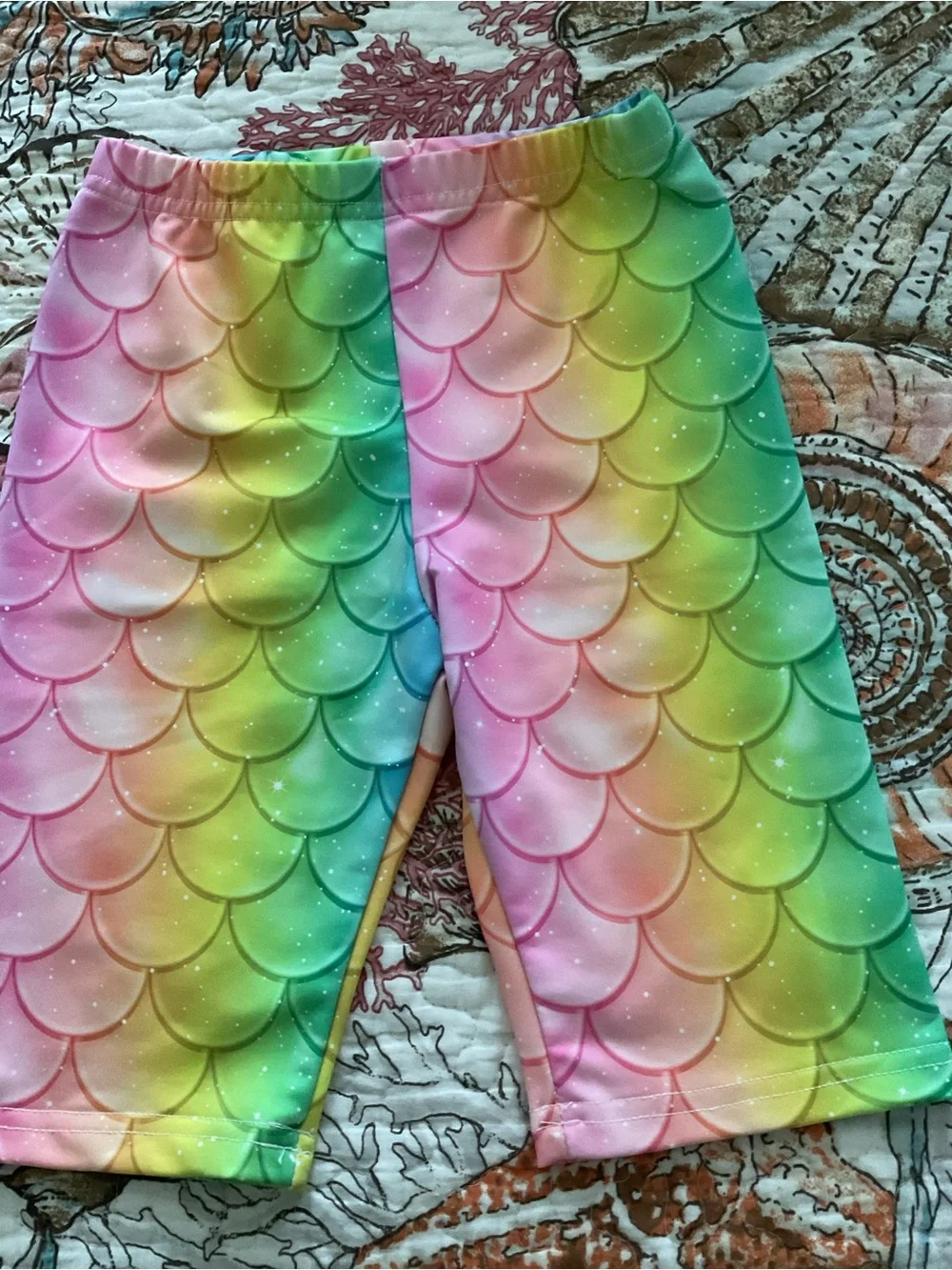 Rainbow Mermaid Scale Girls  Size 6